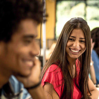 students laughing