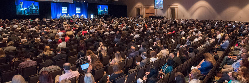 An audience at an ACAMS event