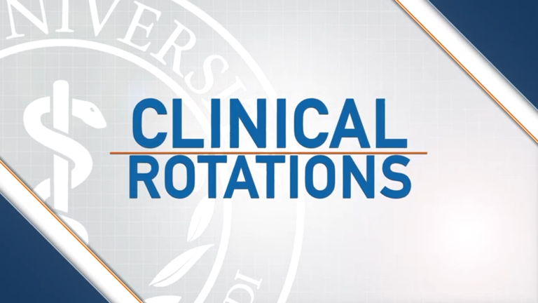 graphic with text that says clinical rotations