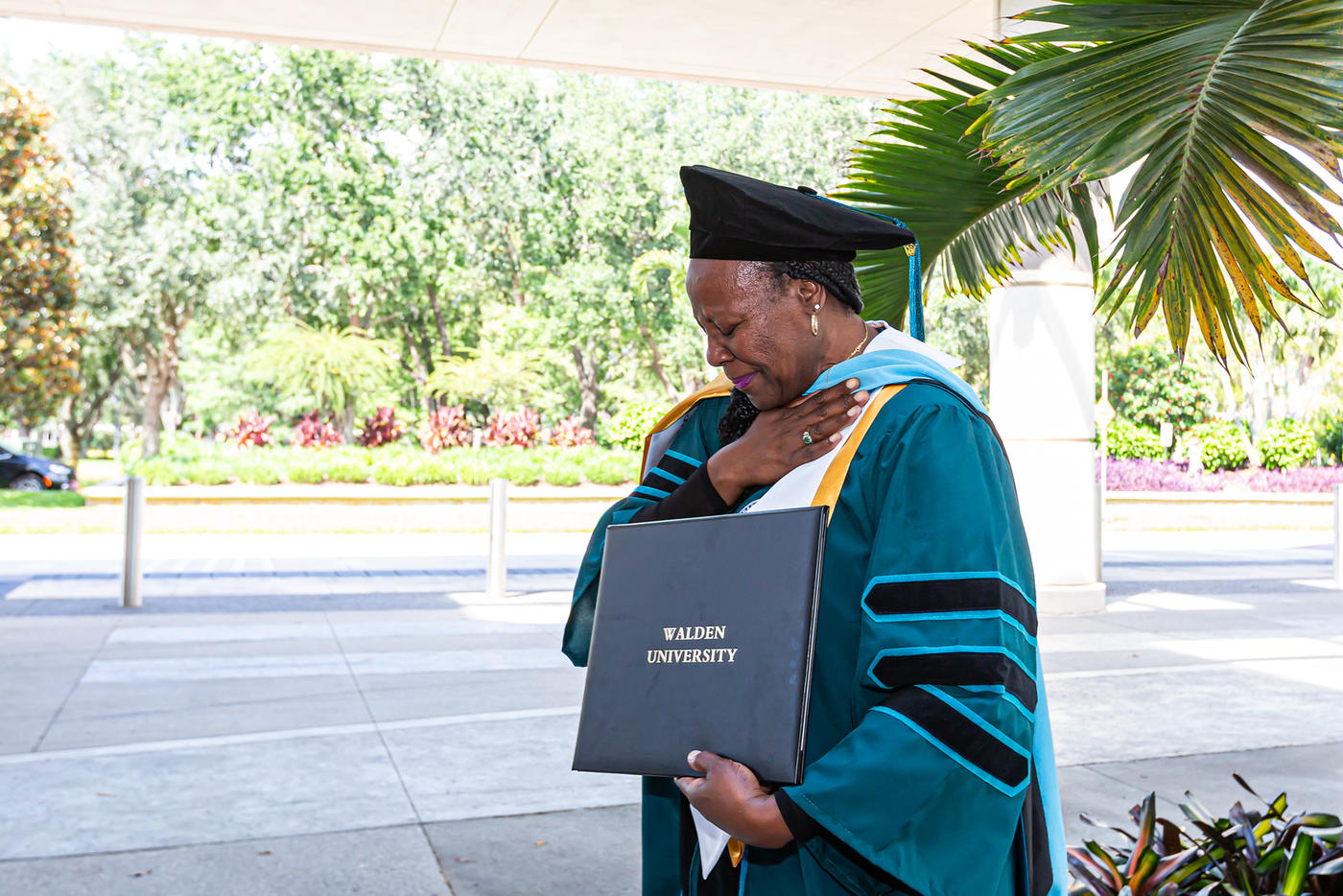 "Walden Commencement Solo Emotional Shot"