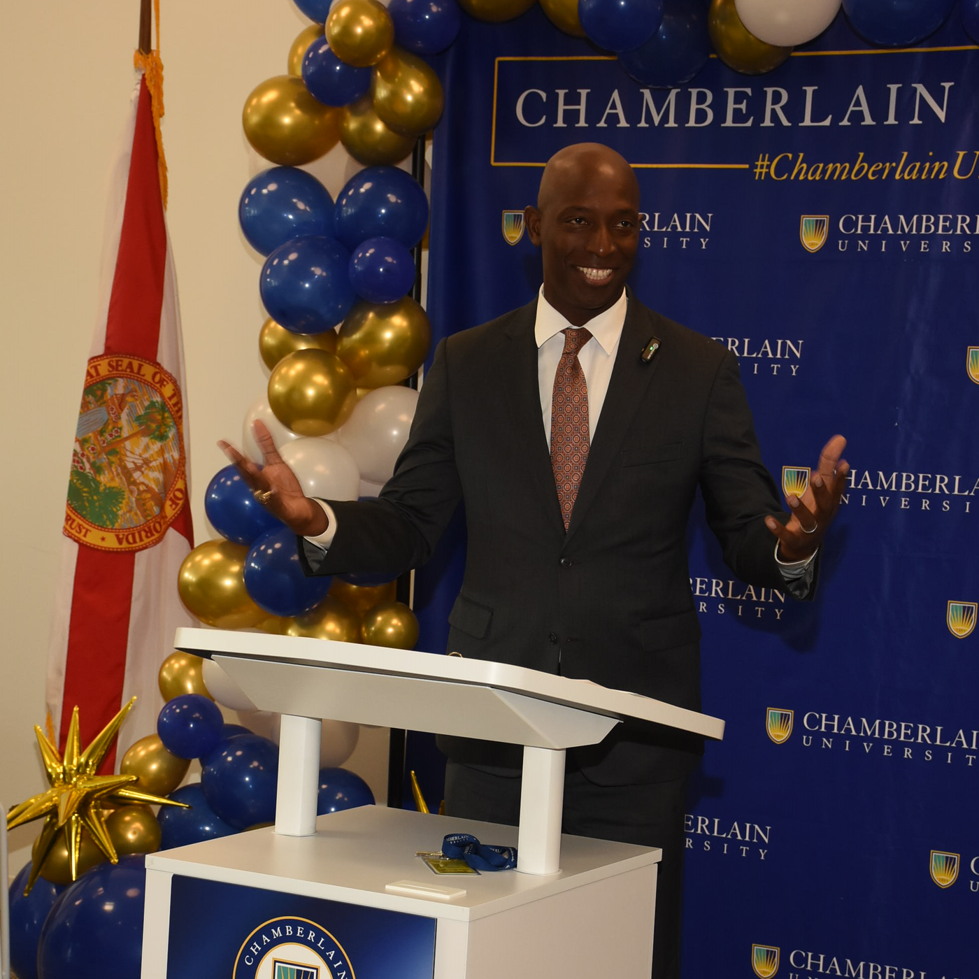 "Chamberlain University Miramar Mayor Wayne Messam Speaking at Ribbon Cutting"