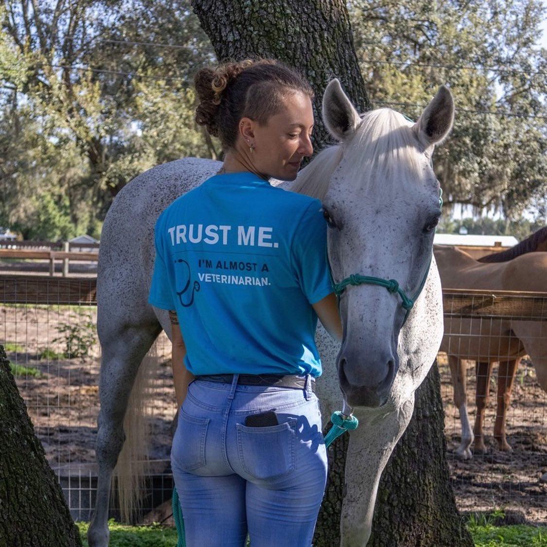 Hope Bartlin with a horse