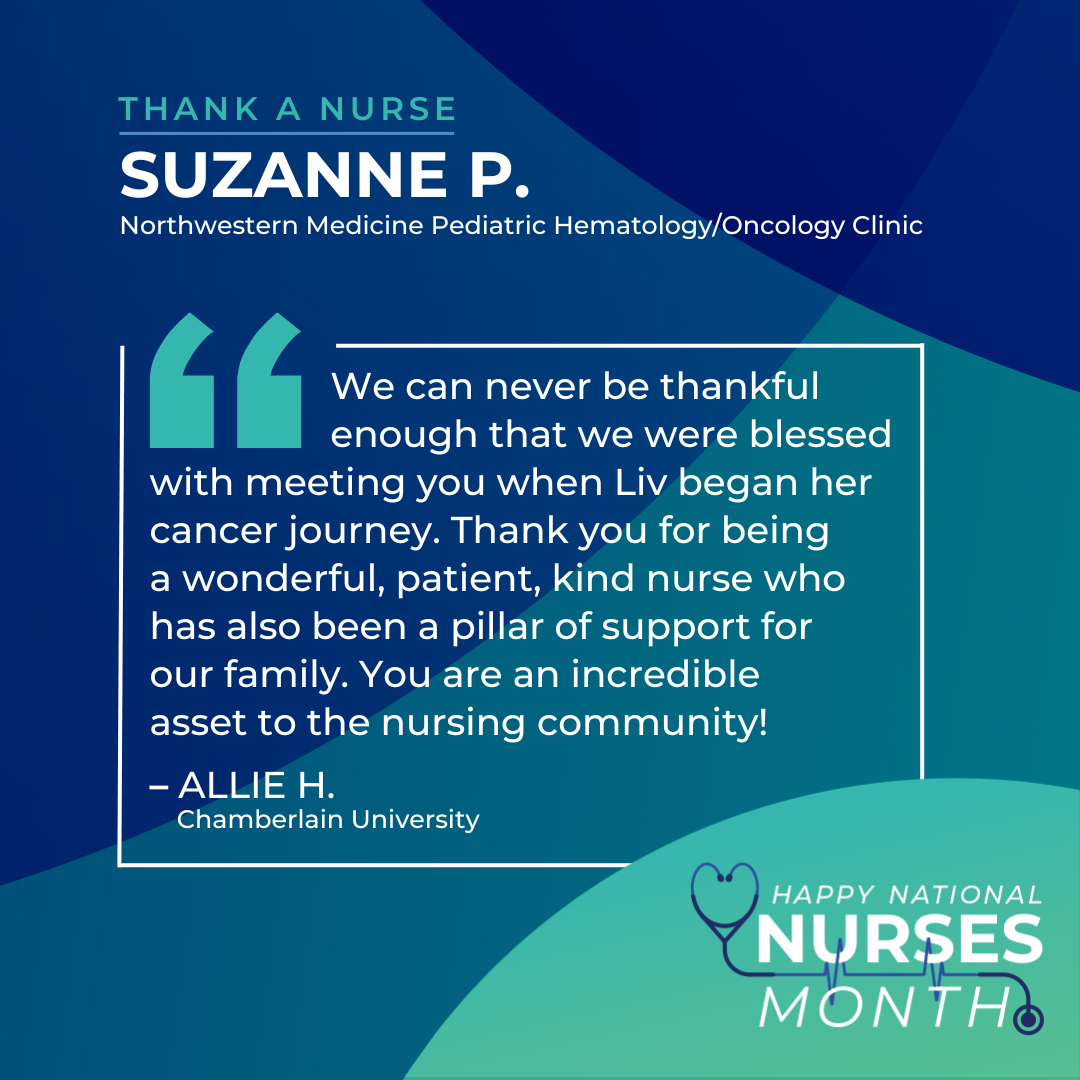 caption card thanking a nurse