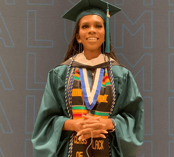 Person in graduation regalia
