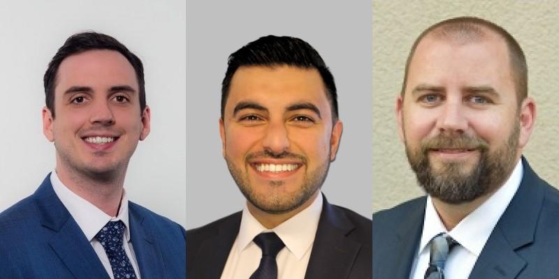 headshots of Drs. Stringer, Ameri, and Kenneally