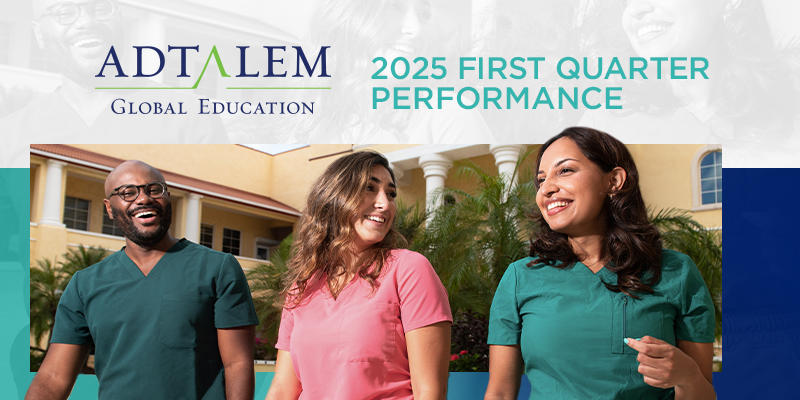 a graphic depicting three students with the text "2025 first quarter performance"