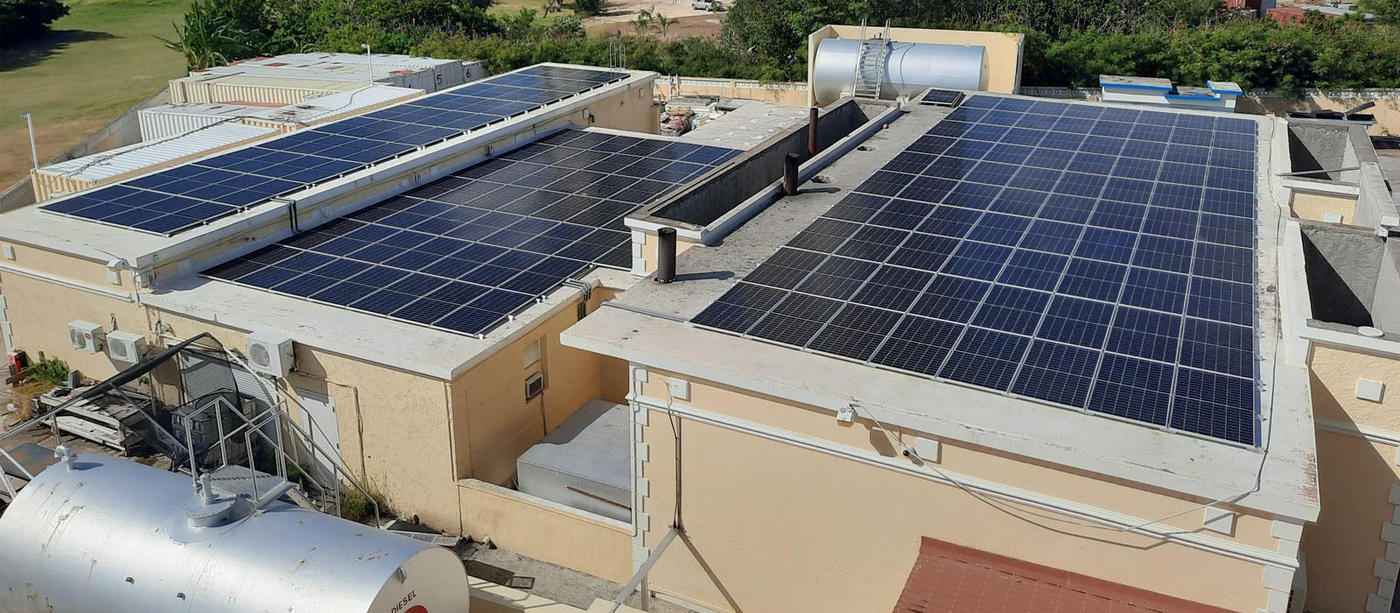 Rooftop of solar panels