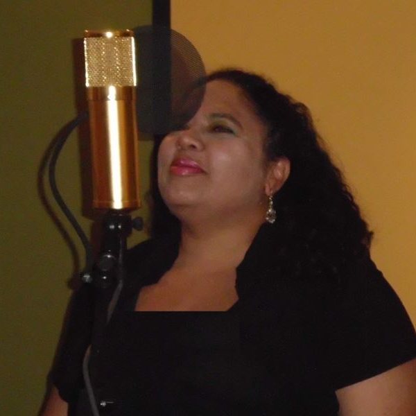 Tammy Lynn Pertillar in recording studio