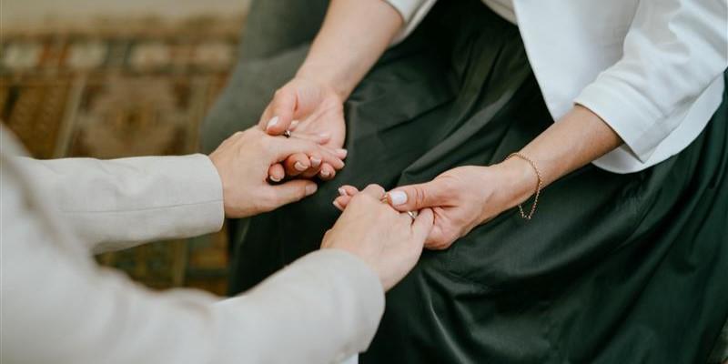 two people holding hands