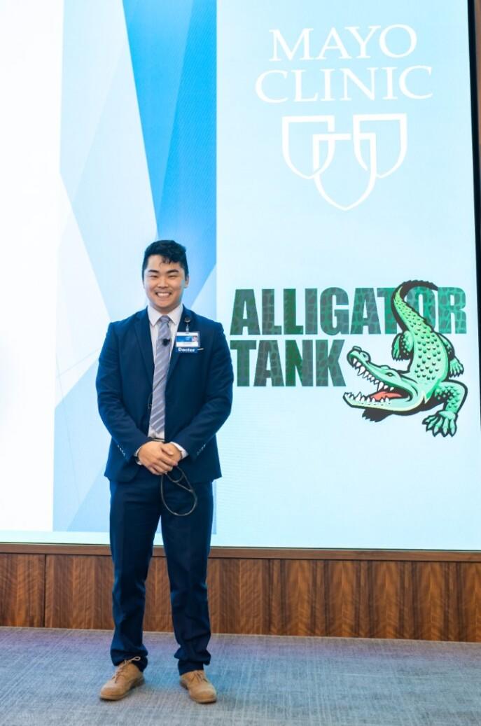 Sungyoung (Hiva) Lee on stage during Alligator Tank