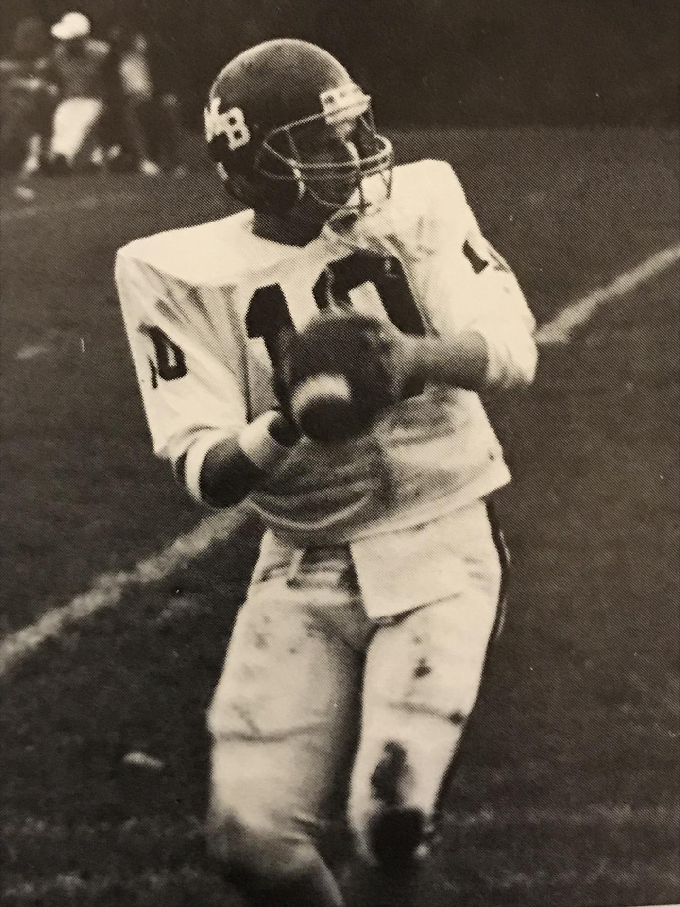 Dr. Keith Monchik playing football in college