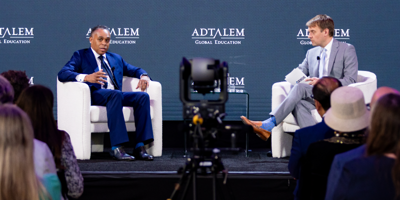 Steve Beard on stage during the Axios Summit