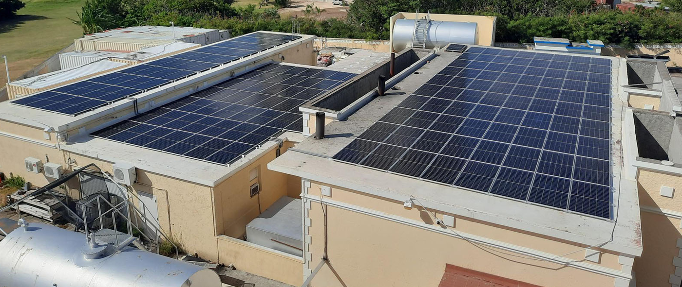 Rooftop with solar panels